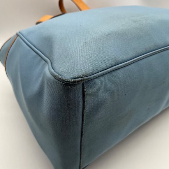 Coach Blue And Tan Fabric Diaper Bag 5975 - Picture 8 of 12